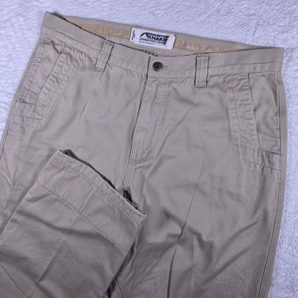 Mountain Khakis Relaxed Fit Mens 36x32 Beige CFL232 Cotton Outdoor Pants